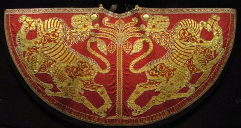 Origins of embroidery

Roger II's Mantle